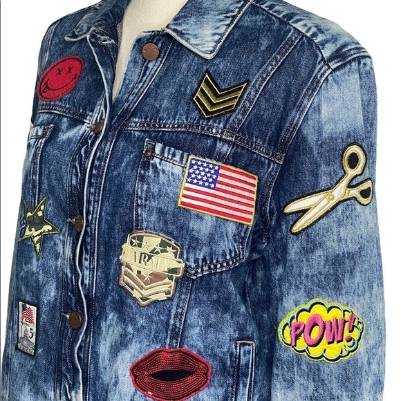 William Rast Founded by Justin Timberlake and Trace Ayala Denim Patches Jacket - Picture 10 of 12